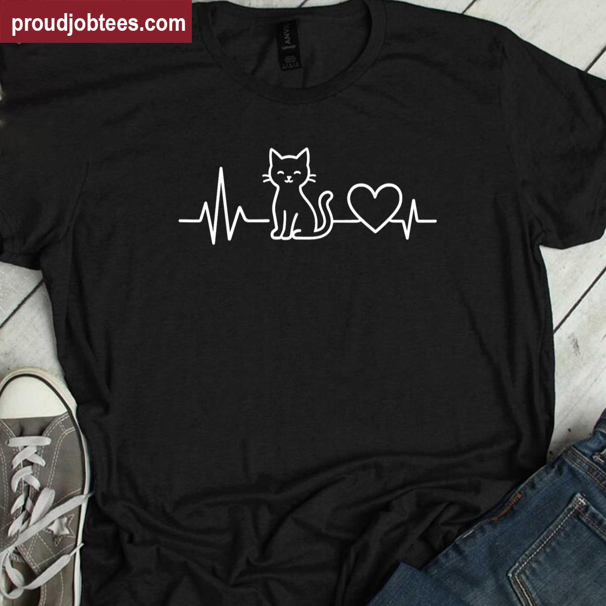 Cat Heartbeat Cute Tee 1 Shirt