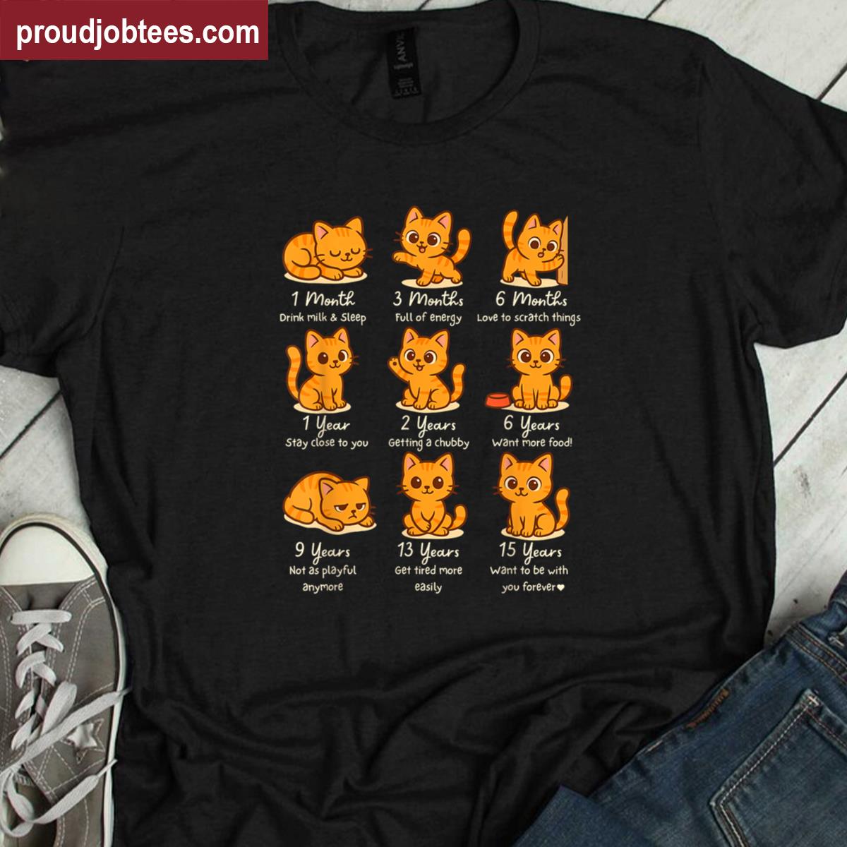 Chubby Kitten Growth Design Shirt