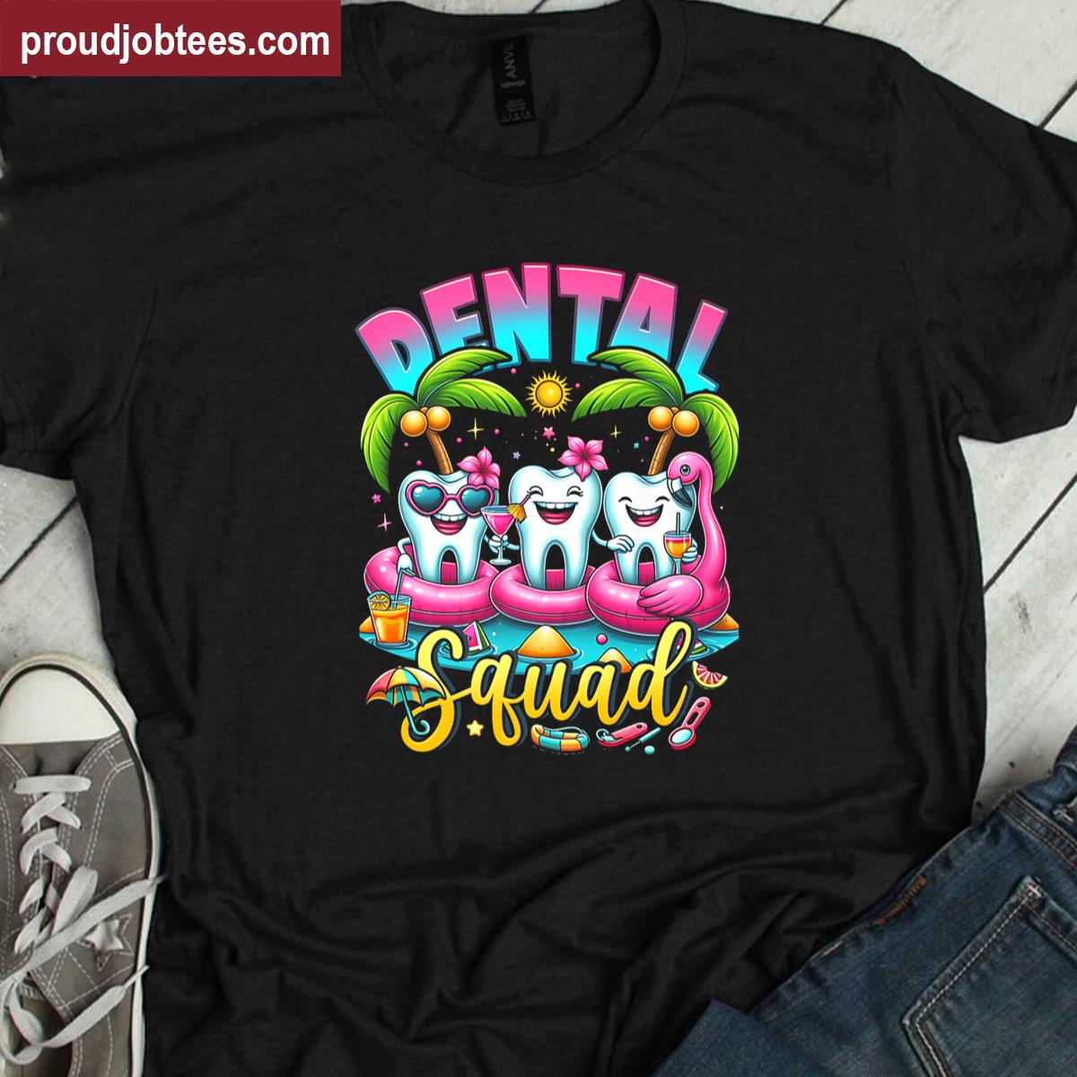 Dental Hygienist Summer Squad Tee Shirt