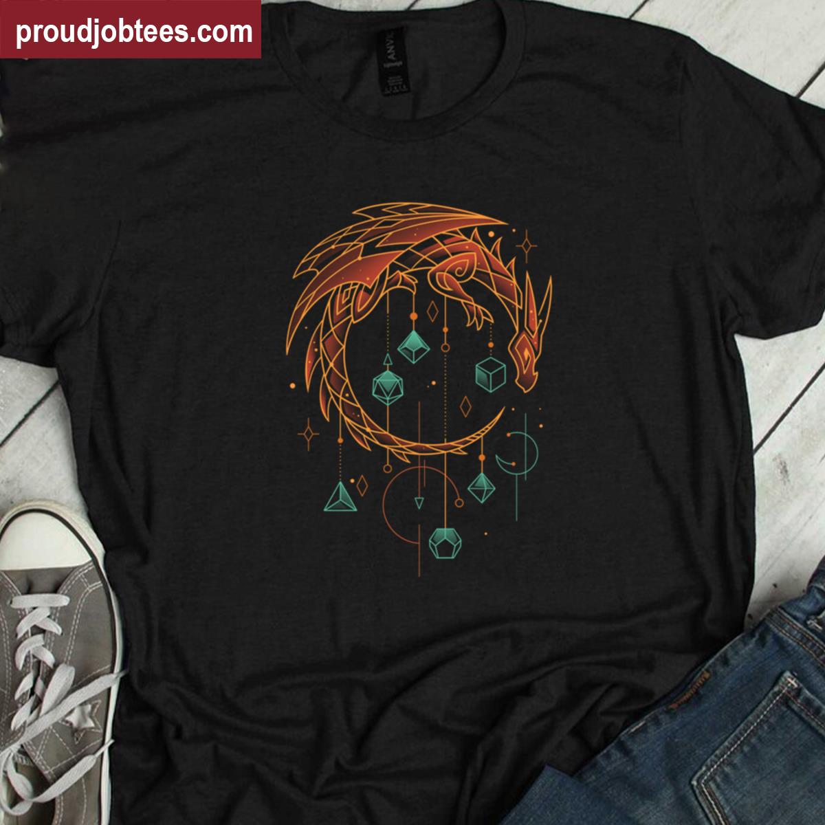 Draconic Dice Roleplayer Tee Shirt