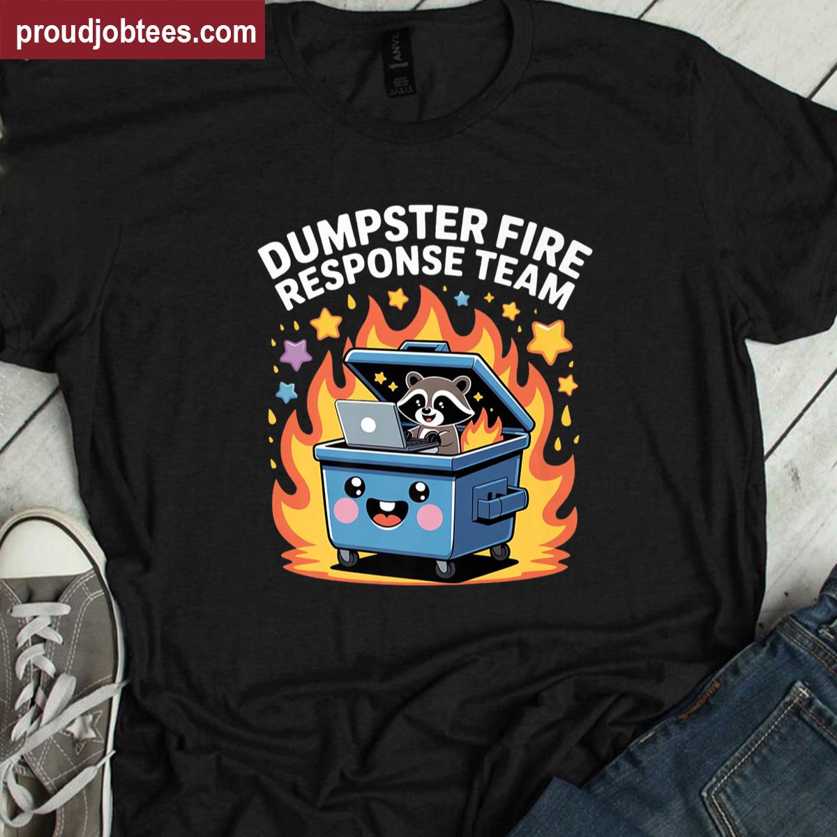Dumpster Fire Meme Design Shirt