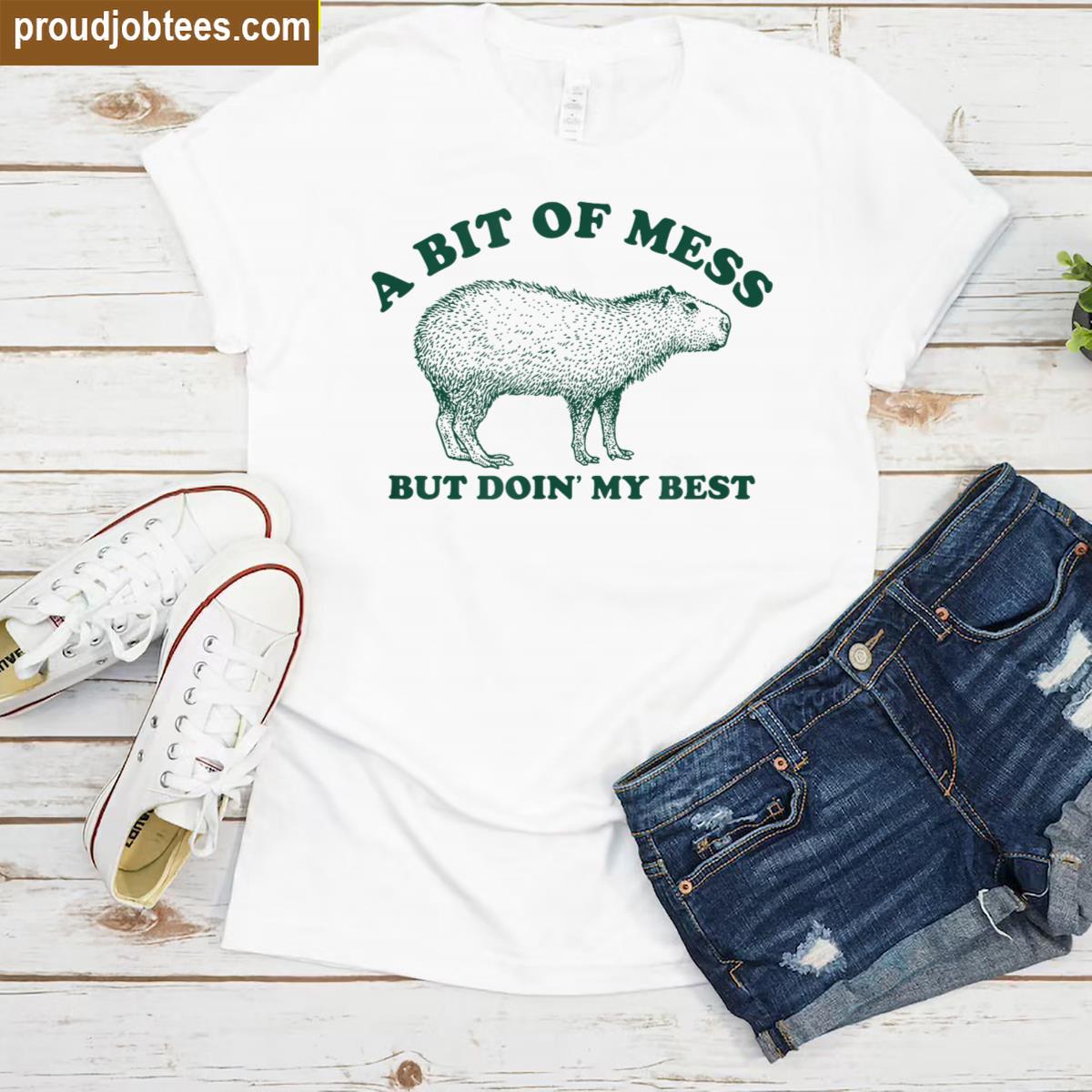 Funny Capybara Graphic Tee Shirt