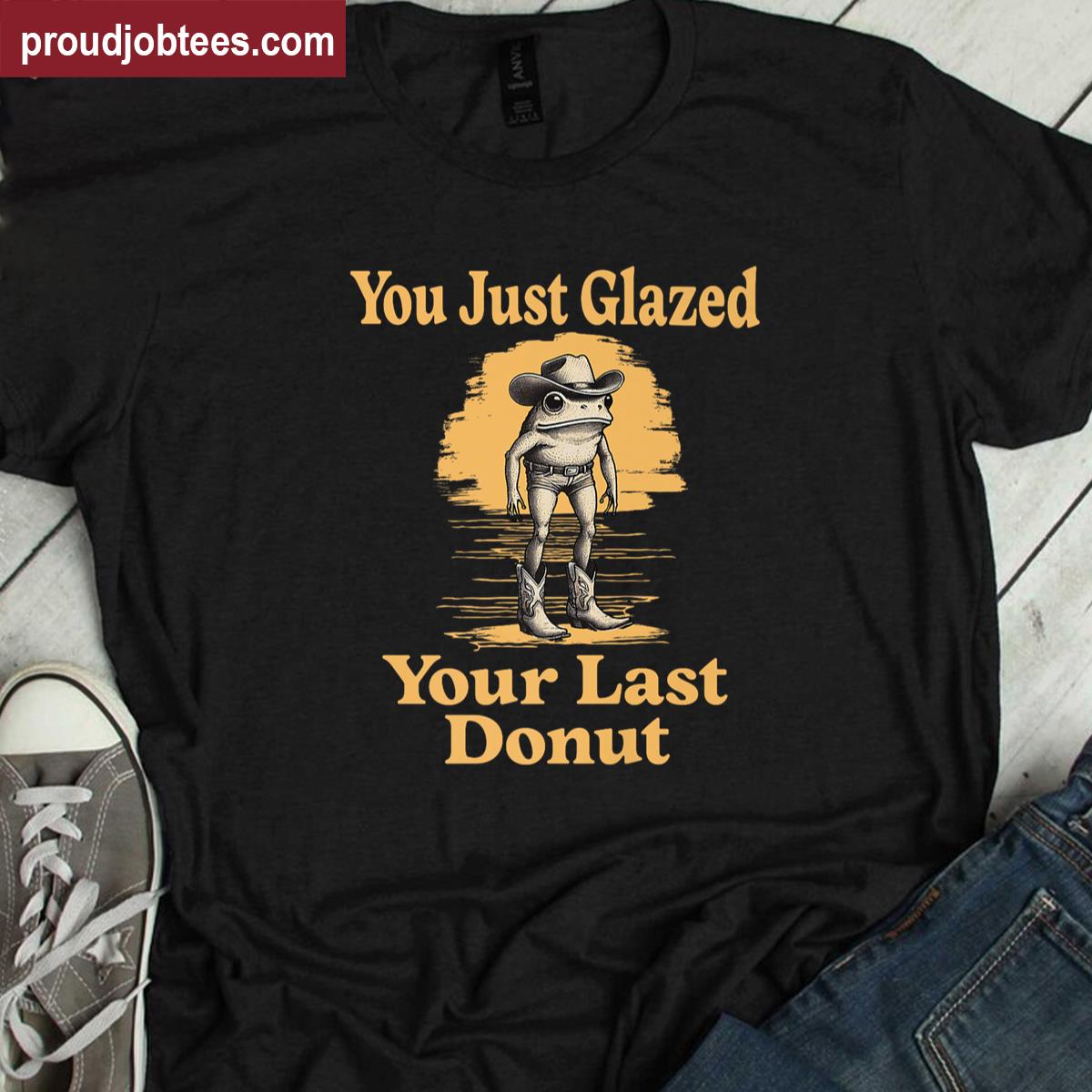 Funny Frog Glazed Donut Shirt