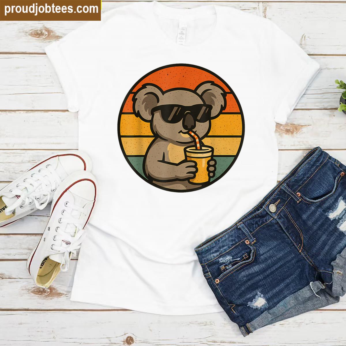 Funny Koala Drink Tee Shirt