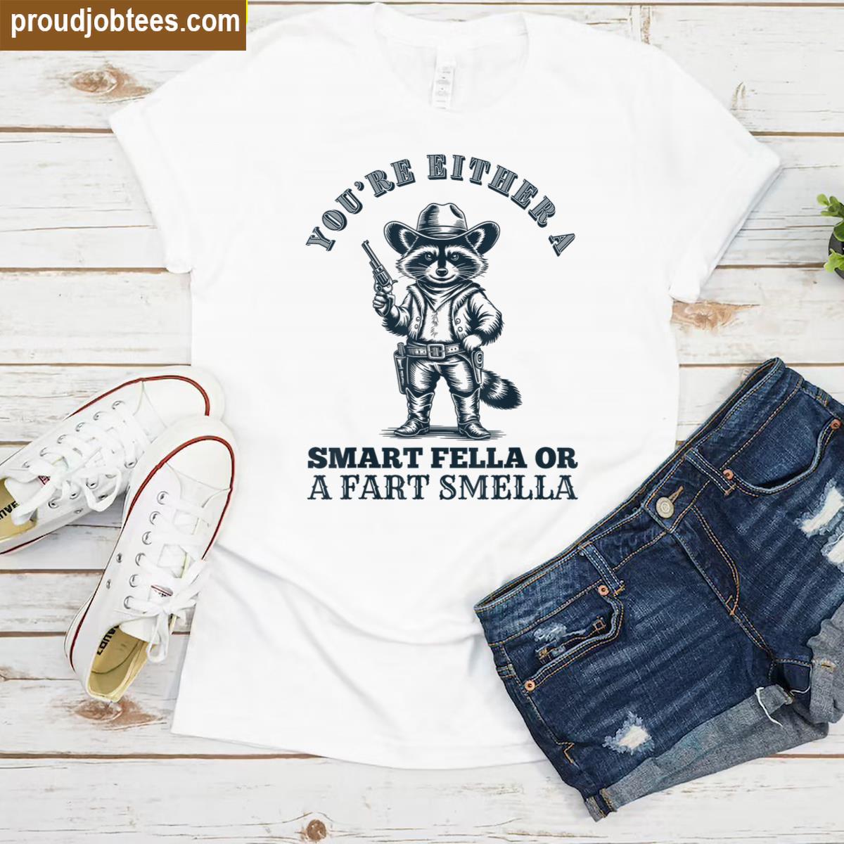 Funny Raccoon Fart Smella Tee Shirt