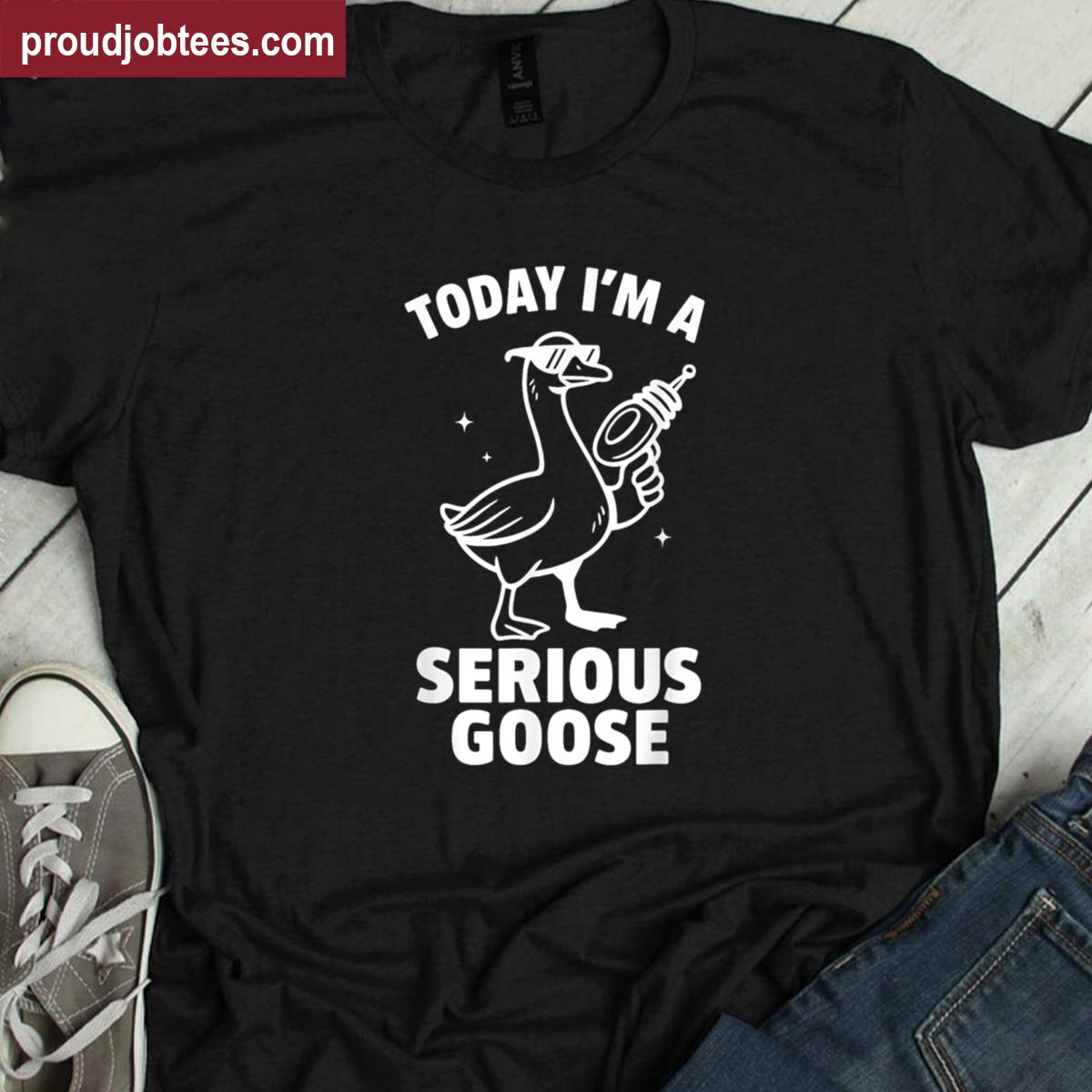 Funny Serious Goose Meme Tee Shirt