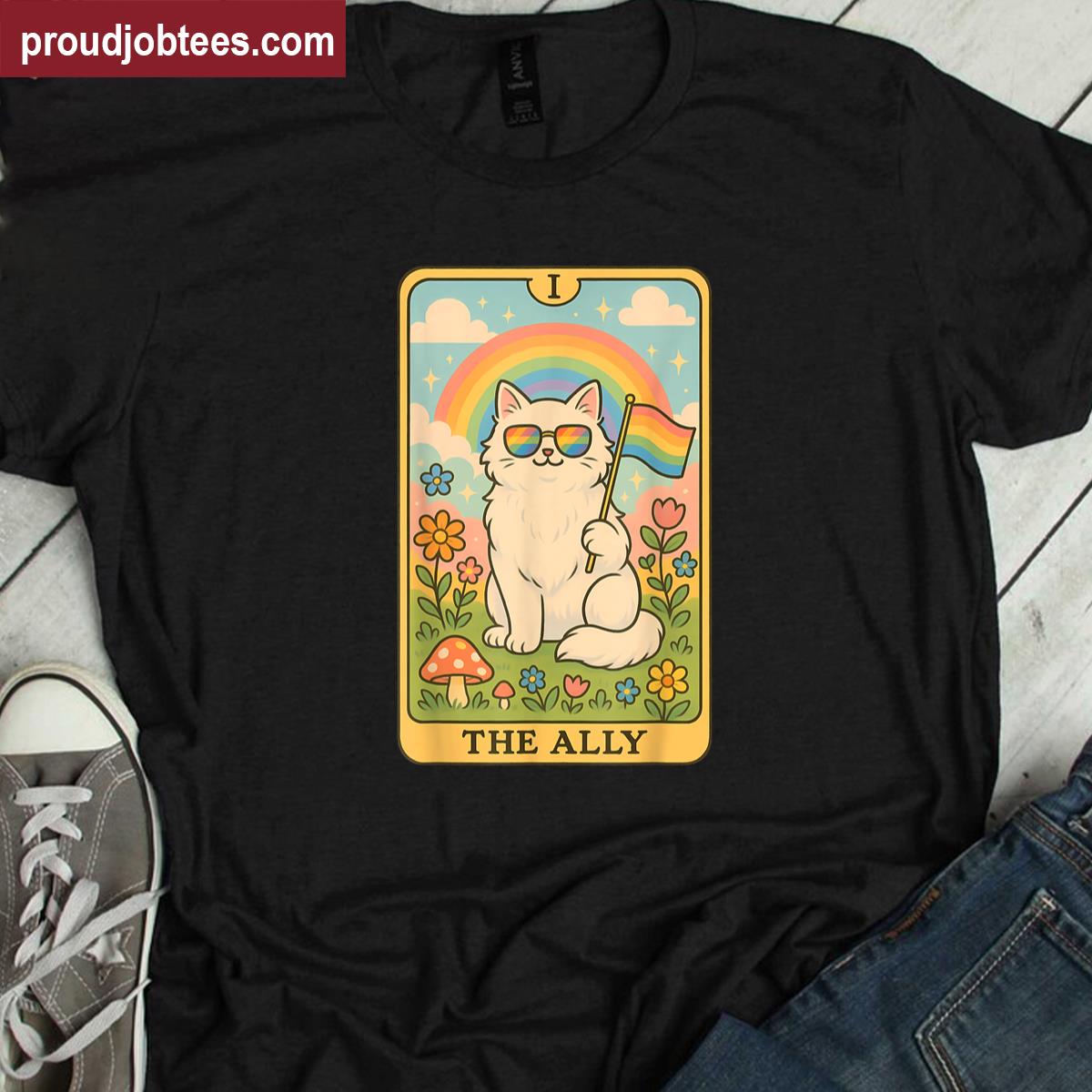 Funny Tarot Card Sunglasses Tee Shirt