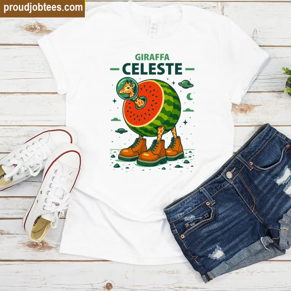 Girafa Celestre Brainrot Tee Shirt