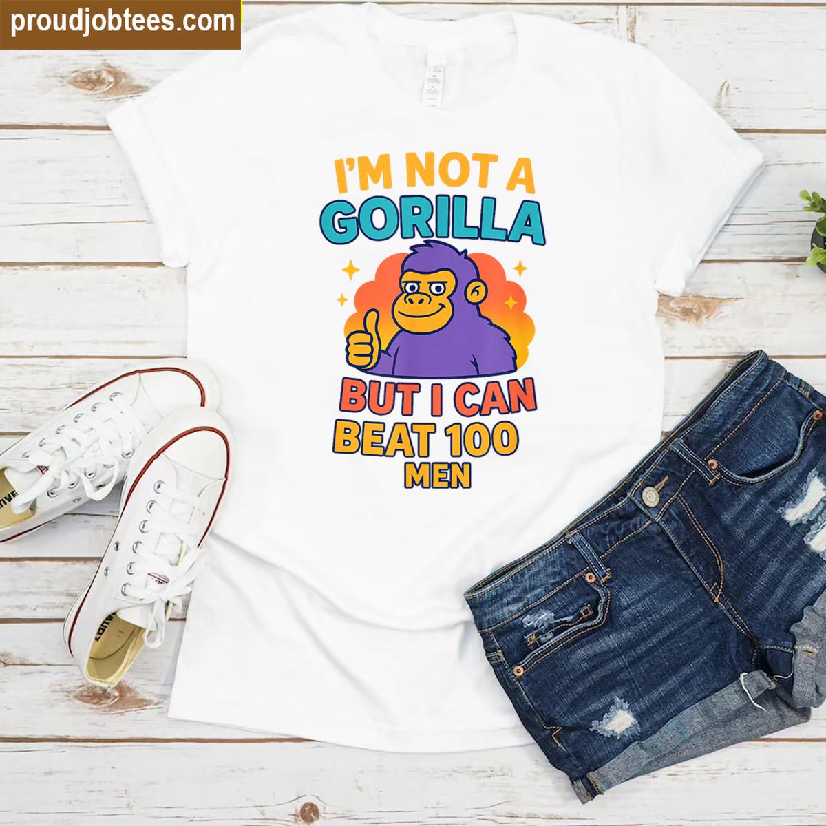 Gorilla Saying Beat Off Tee Shirt