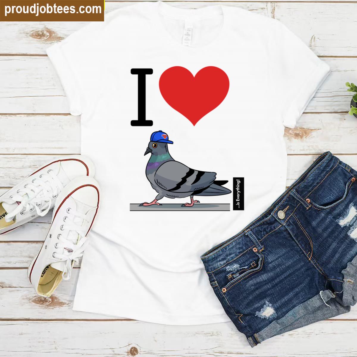 I Love Knicks Sports Graphic Tee Shirt