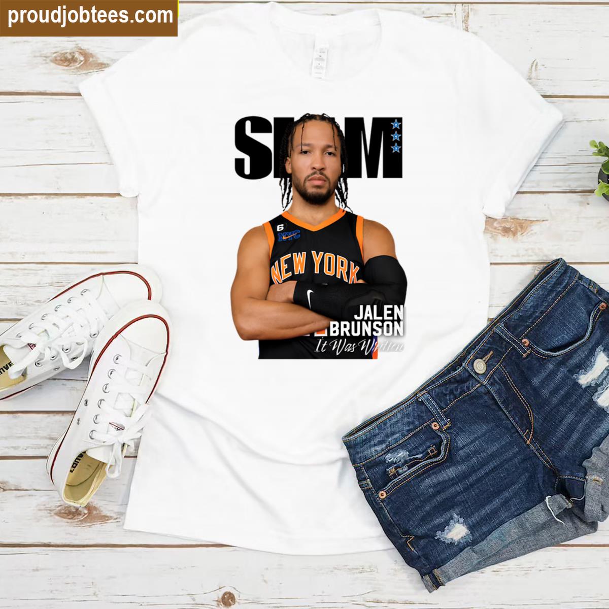 Jalen Brunson Slam Graphic Tee Shirt