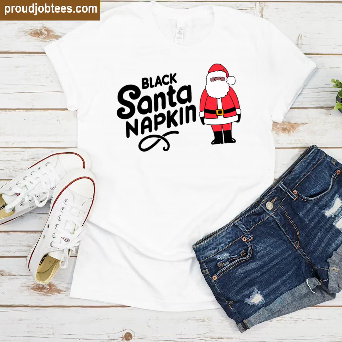 Oversized Black Santa Tee Shirt