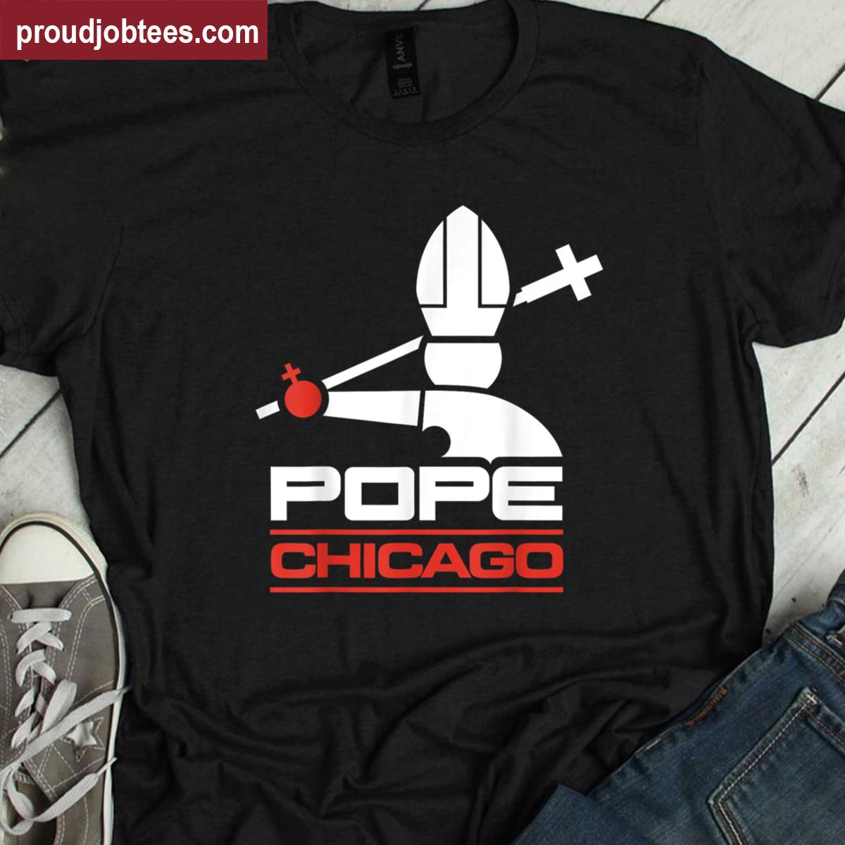 Pope Chicago Sports Graphic Tee Shirt