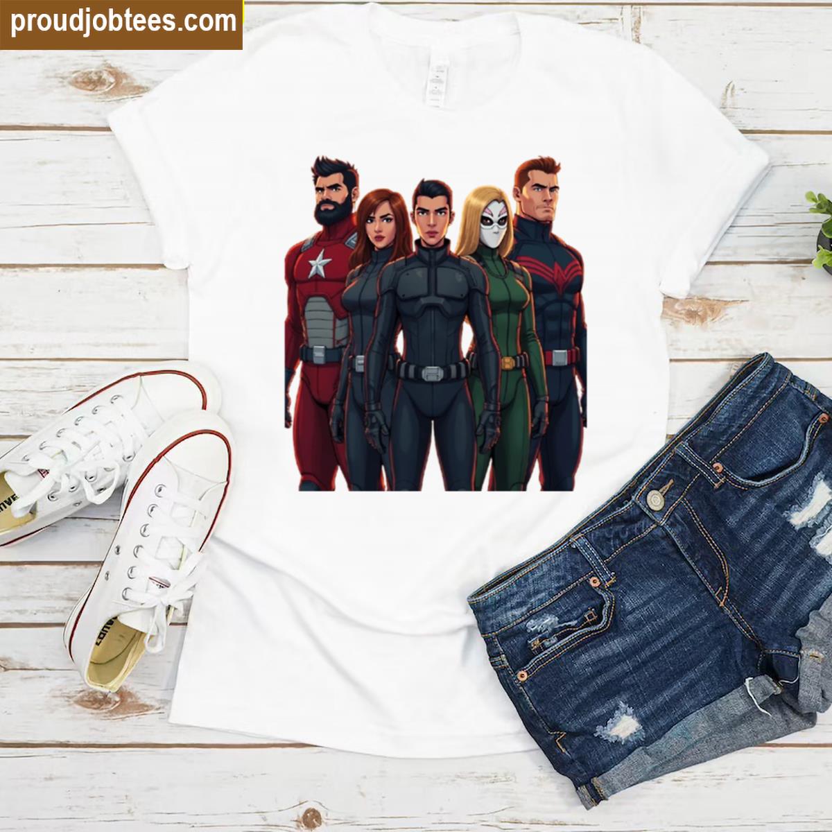 Thunderbolts Fan Art Graphic Tee Shirt