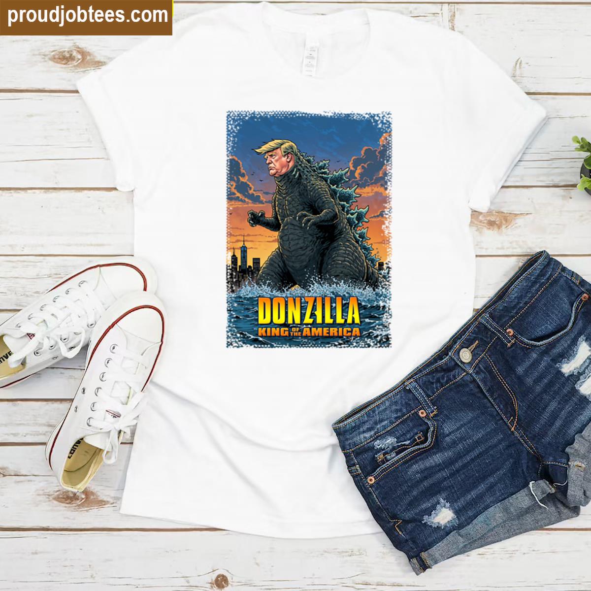 Trump Godzilla Graphic Tee Shirt